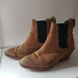 rag & bone golden suede Chelsea boots, size 36.5